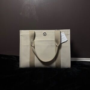 NWT lululemon Two-Tone Canvas Tote • New With Tags • Neutral Beige